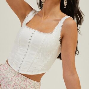 Altar’d State Amy Eyelet Corset Top
